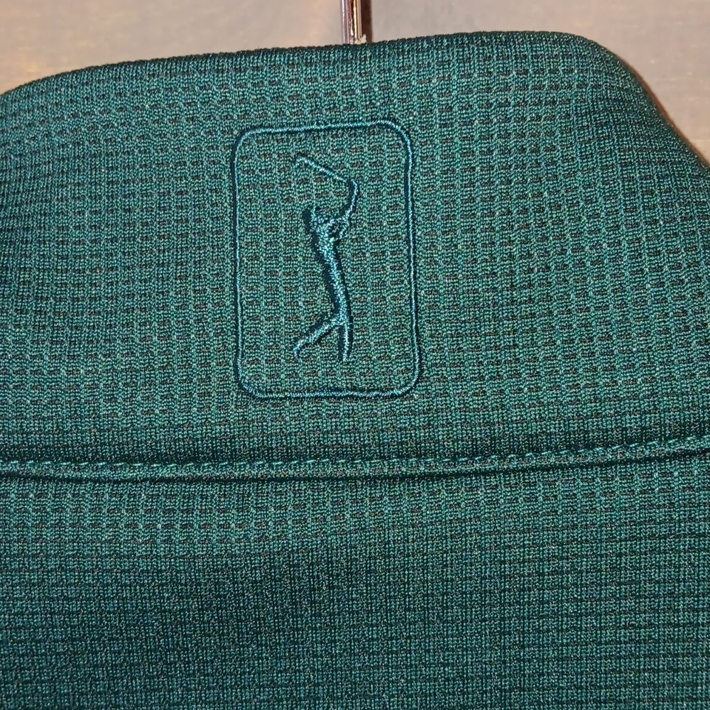 PGA Tour Golf Quarter Zip Shirt L Green Black - Picture 5 of 8
